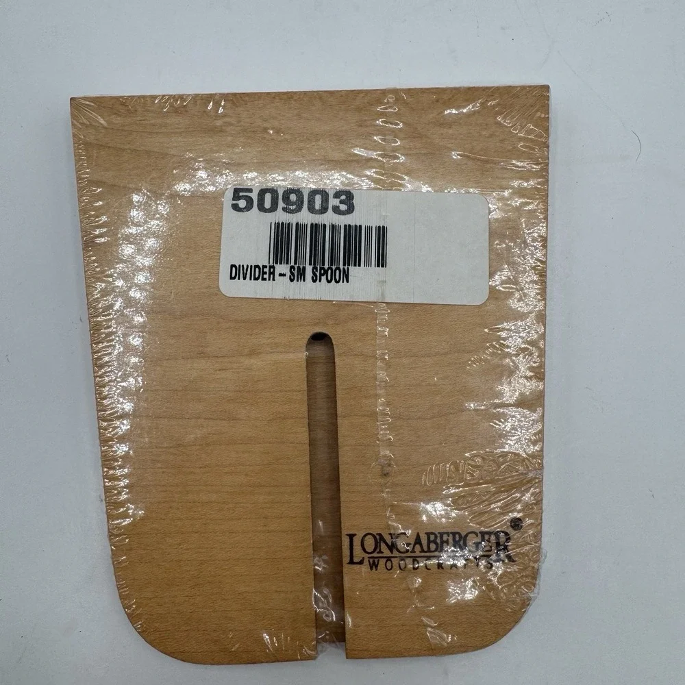 Longaberger Small Spoon Basket Classic Stain 4-Way Wooden Dividers #50903 - NEW